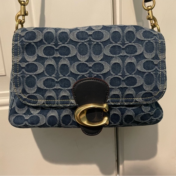 COACH soft tabby should bag. Denim signature print